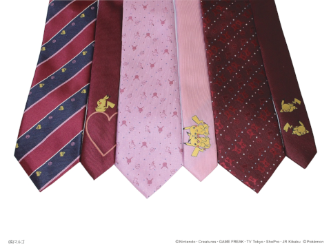 All new neckties available in Pokémon Centers in Japan! Each is sold for 2 090 yen.