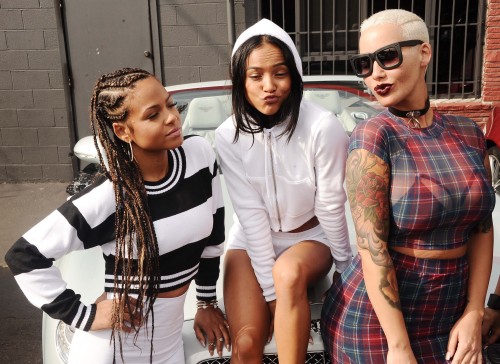 celebritiesofcolor:Christina Milian, Karrueche Tran and Amber Rose get ready to do a a luxury Motor 