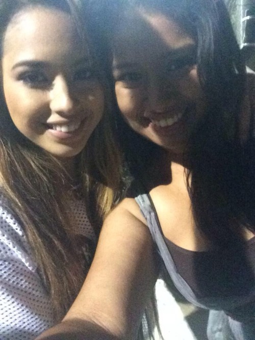 villegas-news:  Jasmine with fans at Chris Brown VS Quincy Baseball Game 