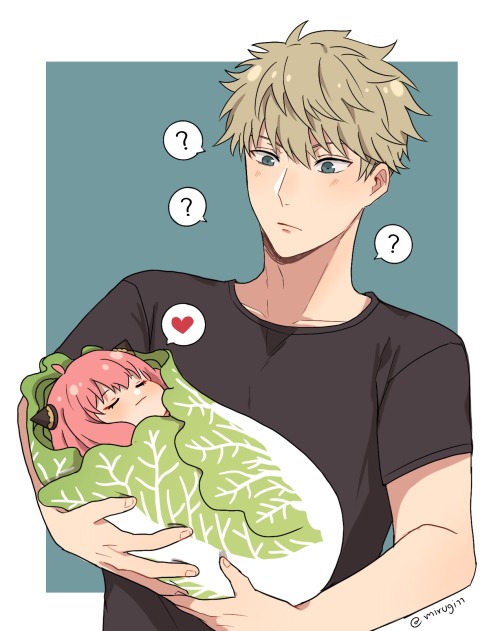 mirugi:Rookie Papa & Little lettuce Anya