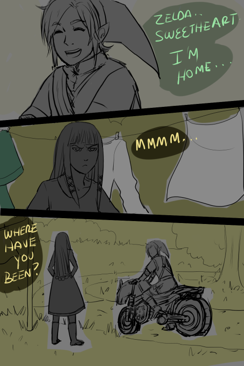 zombieantidote:  zelink sketch comic♥