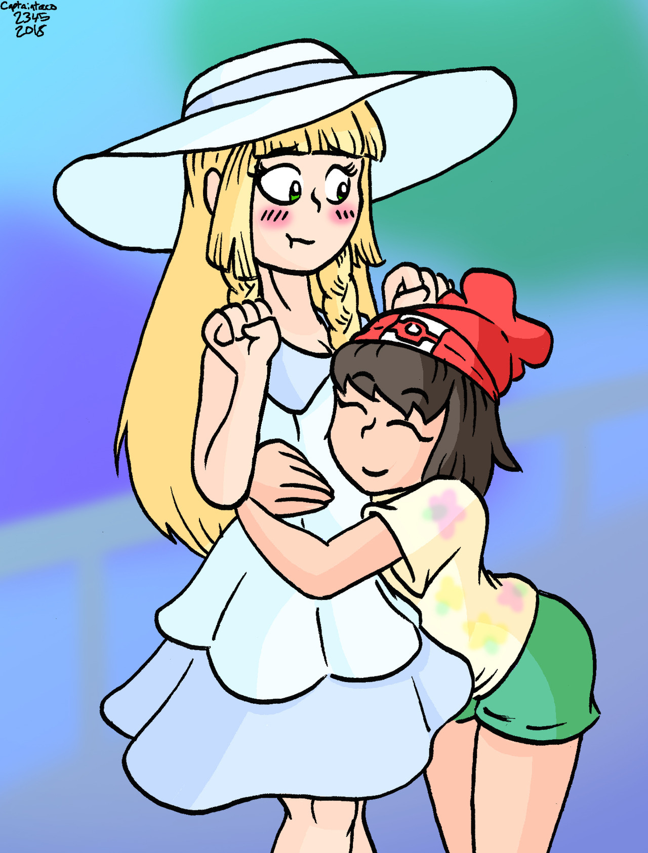 I saw this adorable cosplay picture on Reddit a while ago and I had to re-draw it.