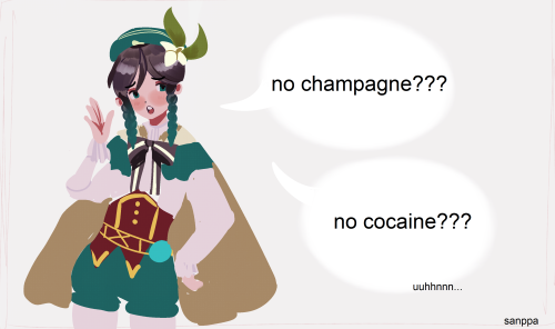 what? no champagne?? no cocaine??