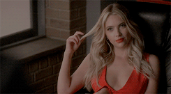 hannasrivers:Hanna Marin wearing the red dress in 07x02 Bedlam (◡‿◡✿)