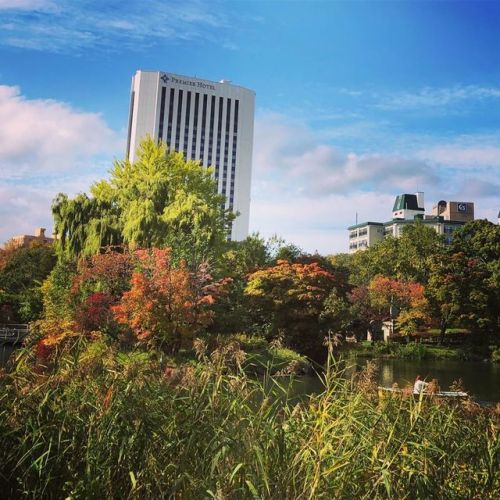 台風から逃避して札幌に来たよ。 実は勉強会があるんです。 #札幌 #中島公園 #のんびり (中島公園) https://www.instagram.com/p/B3dujWmnEwY/?igshid=