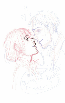 Rough sketch of some Jean/Armin. I have just given in to my new insomnia and have been doing this on my tablet till I get tired =_=;;;