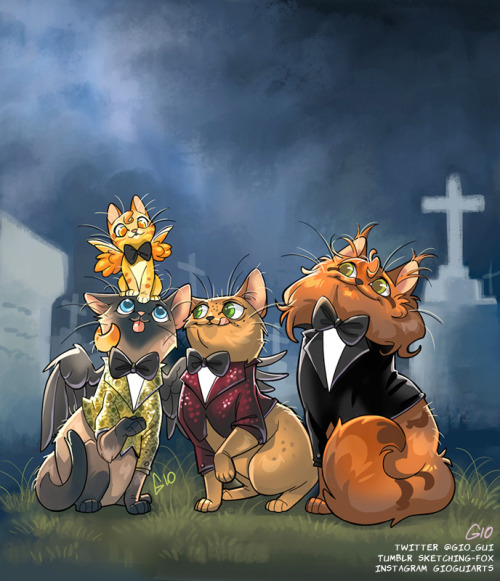 Suptober 2021 day6: cemetery boys! I mean&hellip; cemetery cats&hellip;I can´t help, the silly ideas