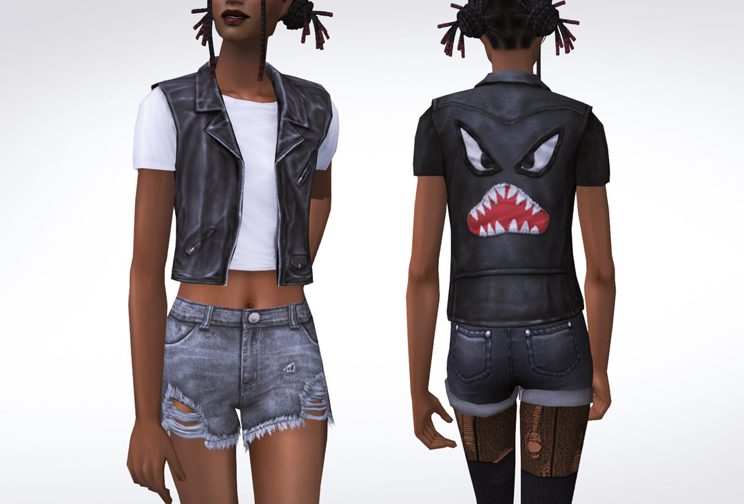 PF's simblr — Leather Vest Short & Leather Vest Long