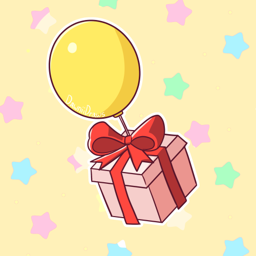 Animal Crossing Balloon Present Sticker