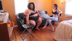 ssbbwbrianna-blog: Brianna: Breaking 2 Chairs with Petra Filmed