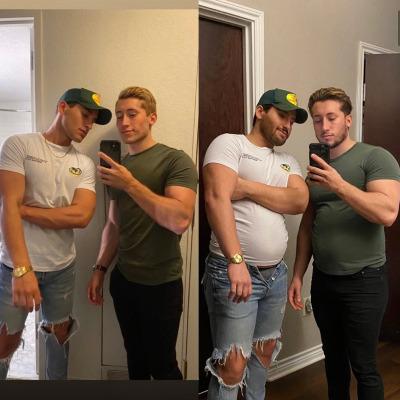 thic-as-thieves:DAMN! Hard to believe this is only an 8 month difference. Not sure if these outfits are appropriate for being out in public anymore 😳😅 Excited to film a full ‘trying on clothes’ video for our Patreon this weekend! Which will
