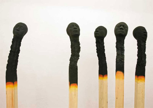 sixpenceee:Matchstick Men: While living in Beijing several years ago German artist Wolfgang Stiller 