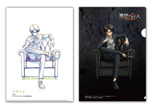  New merchandise featuring Levi & Mikasa from Union Creative, featuring artwork from SnK’s Chief Animation Director Kyoji Asano!  UC also created figures from these sketches.