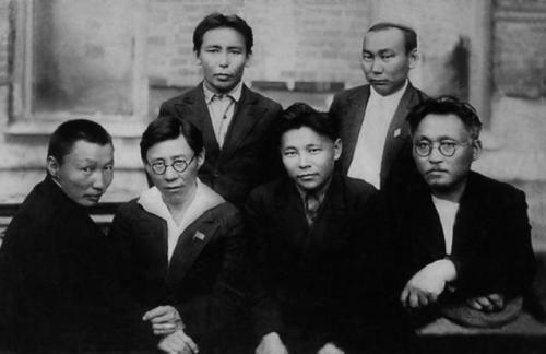 Participants of the I All-Yakut Linguistic Conference (Yakutsk, Siberia, 1934).  Standing (left