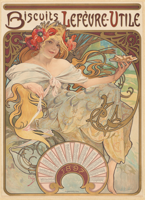 gameraboy2:Biscuits Lefèvre-Utile by Alphonse Mucha, 1897