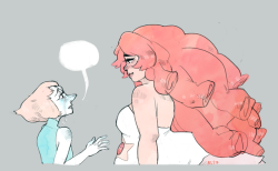 alisonli: you’re wonderful… a warmup sketch that turned into rosepearl somehow… i need to draw more steven universe!! 