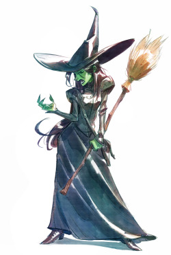 nicholaskole:  Elphaba! Came back to studio after the stream to finish this off, since I was feeling inspired! Really glad to have some Wicked art that does some kind of justice to how much I love this musical. Happy Autumn, y’all! 