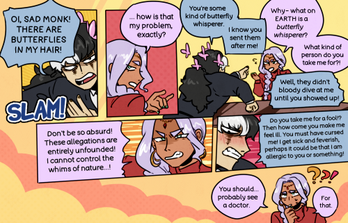  blackmadhi week day 5: free day  transcript under cutComic of Simon and Nahyuta, begins with Simon 