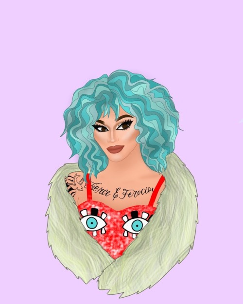 drawing I did of Kimora blac! @sambrightart on instagram