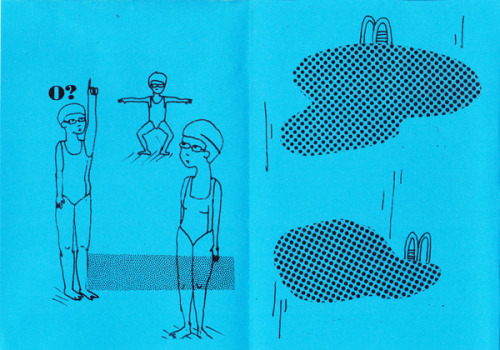 “Suddenly Poolz”, a zine i made today at Grafixx zine festival