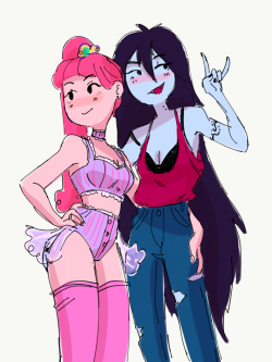 childofsquid: Celebrity couple AU– I always liked the idea of Marcelines being like her rocker self and Bonnie being like some pop singer with like Ariana grande outfits lol   Also they start dating and walk Timmy and get attacked by paparazzi 