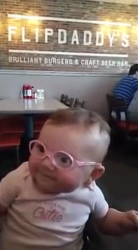 did-you-kno:  sixpenceee: Baby Girl seeing Clearly For the First Time  10-month-old