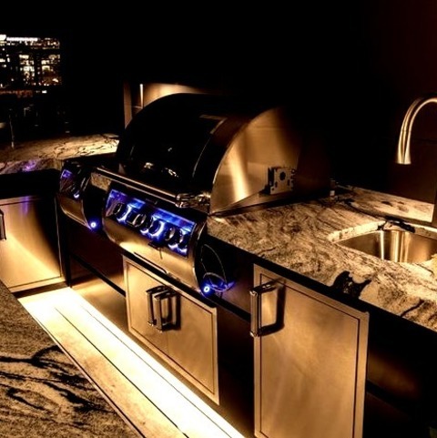 Rooftop - Contemporary DeckAn Illustration Of A Medium-sized, Modern Rooftop Outdoor Kitchen Deck With