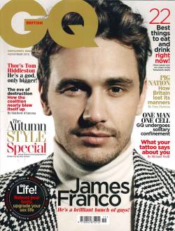 gucci:  James Franco wears Gucci on the cover