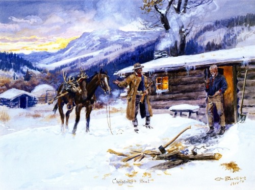 artist-charles-russell: Christmas Meat, 1915, Charles M. Russellwww.wikiart.org/en/charles-m