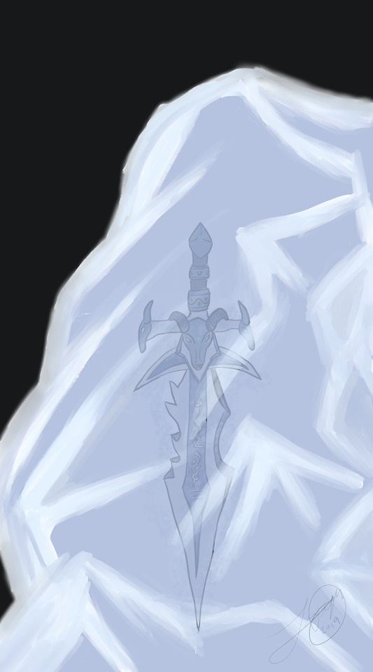 Inktober Day 4 Frezze #inktober #inktober2019 #freeze #wow #frostmourne 
