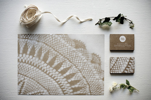 Another elegant identity for a young wedding stylist, by Eszter Laki.