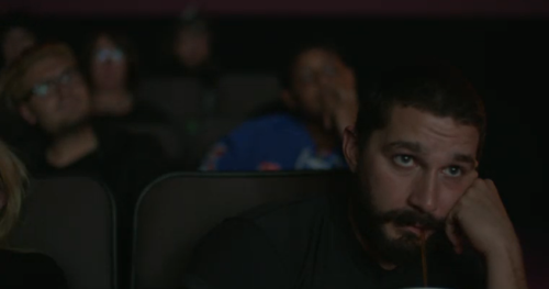 areyoufilmingthis:Shia watching “Transformers: Dark of The Moon” (2011) (yes, that is him sleeping