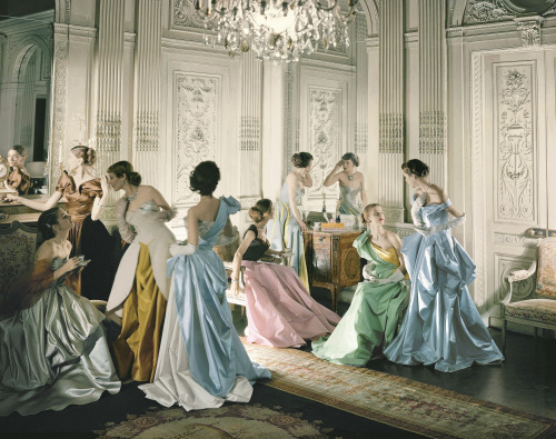Charles James ballgowns by Cecil Beaton, in Vogue , June 1948 