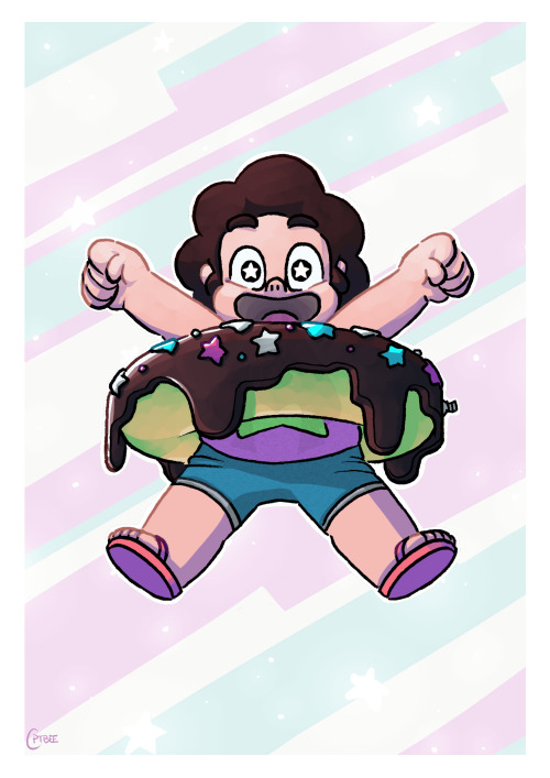 cptnbeeart:  I present the Steven Universe crew in doughnut floaties, each with their own unique flavor!I’ll be selling these as prints and bookmarks at Nadeshicon and other future conventions near Quebec. I also plan on writing the recipe to each of