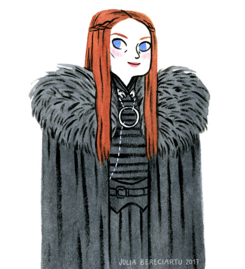 juliabe: Tiny sketchbook portrait of Sansa, the Lady of Wintefell