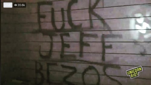 Graffiti seen in Minneapolis during the riotous protests following the police murder of George Floyd