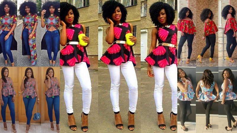 ankara tops on jeans