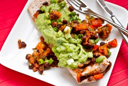 alloftheveganfood:   Vegan Mexican Entree Round Up Vegan Butternut Squash Street Tacos with Pico de Gallo & Cilantro Lime Cream Sauce Spicy Bean & Sweet Potato Burritos Vegan Nachos with Guacamole, Cashew Cream Sauce & Chipotle Tofu Vegan