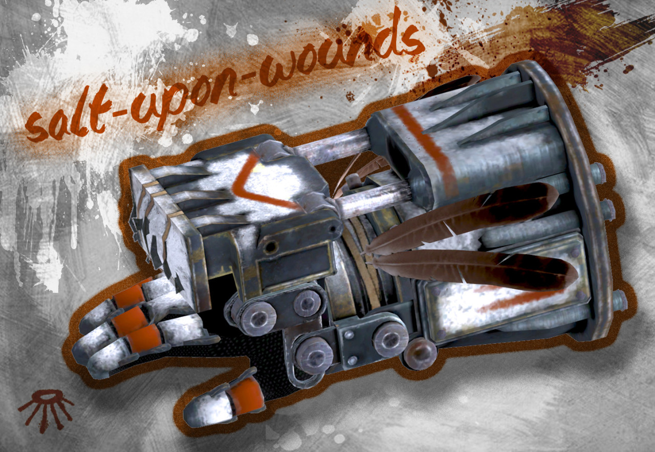 chemm-addict:  Some of the Power Fists from New Vegas. (I meant to do all of them