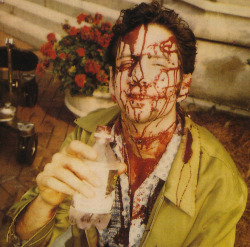 Behind the scenes of Scream 2, 1997.