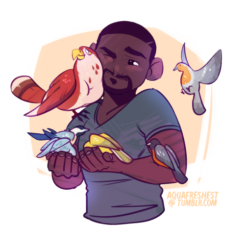 swagsonglady:aquafreshest:@biscuitgeekery said: Sam Wilson being happy with birbsthis man will be th