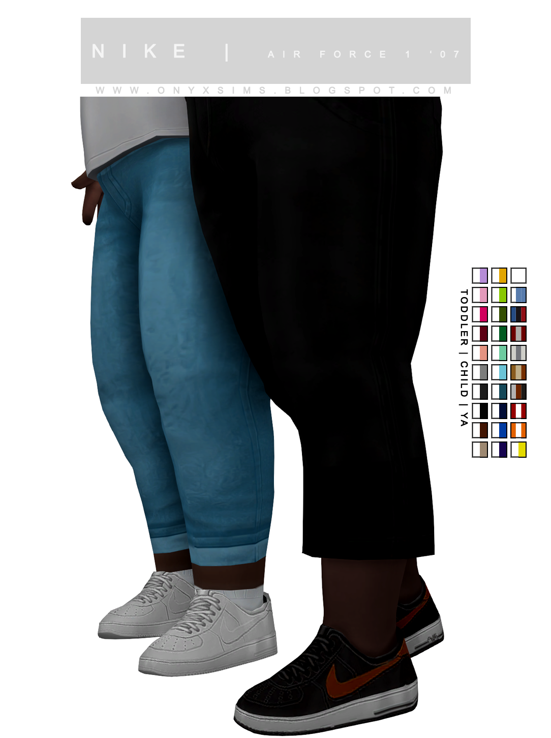 The Sims Resource - Nike Air Force 1's