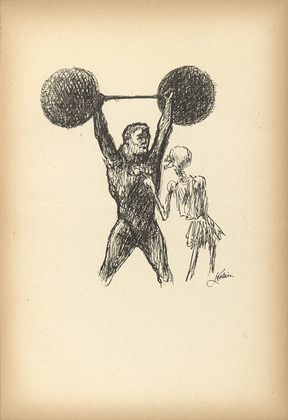 Athlete from A New Dance of Death (1947) Pen and ink Alfred Kubin (1877 - 1959)