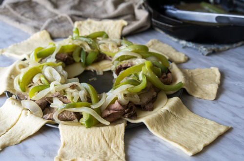 XXX bacon-radio:foodffs:Philly Cheesesteak Crescent photo