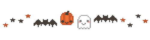 sixpenceee:  A compilation of cute, transparent halloween pixels in spirit of our