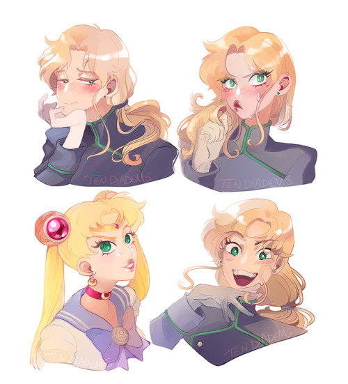 tendiademsart:I forgot to post these here! I binged most of sailor moon last month and let me tell y