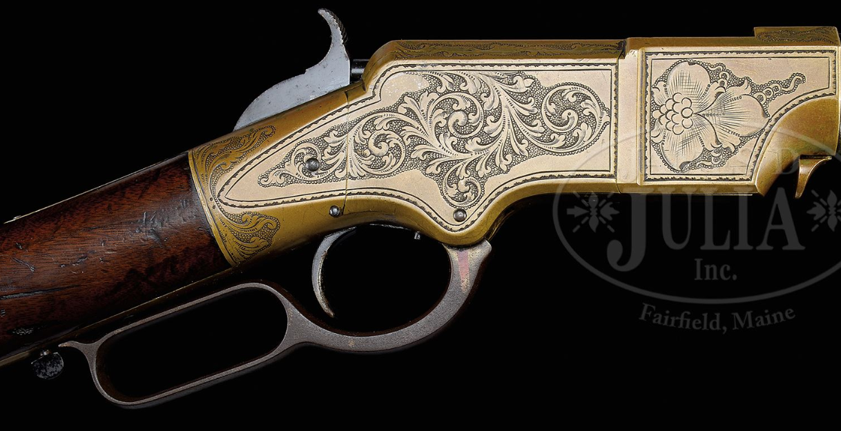 peashooter85: Engraved M1860 Henry lever action rifle presented to Hawaiian King
