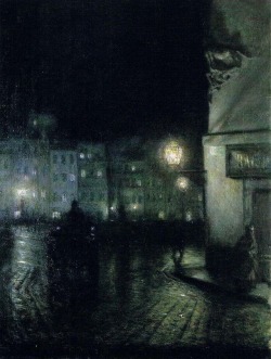 art-is-art-is-art:  The Old Town in Warsaw at Night, Jozef Pankiewicz  