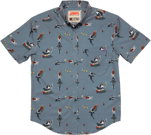 RSVLTS has released a Jaws collection that includes four button-up shirts. Made from Kunuflex four-w