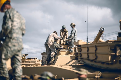 Troopers assigned to Bravo Company, 3rd Battalion, 8th Cavalry Regiment, 3rd Armored Brigade Combat 